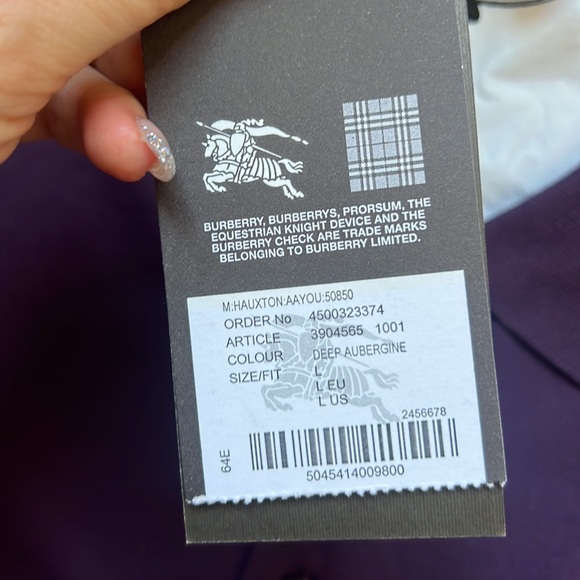 Burberry Polo in Deep Aubergine - Picture 4 of 6